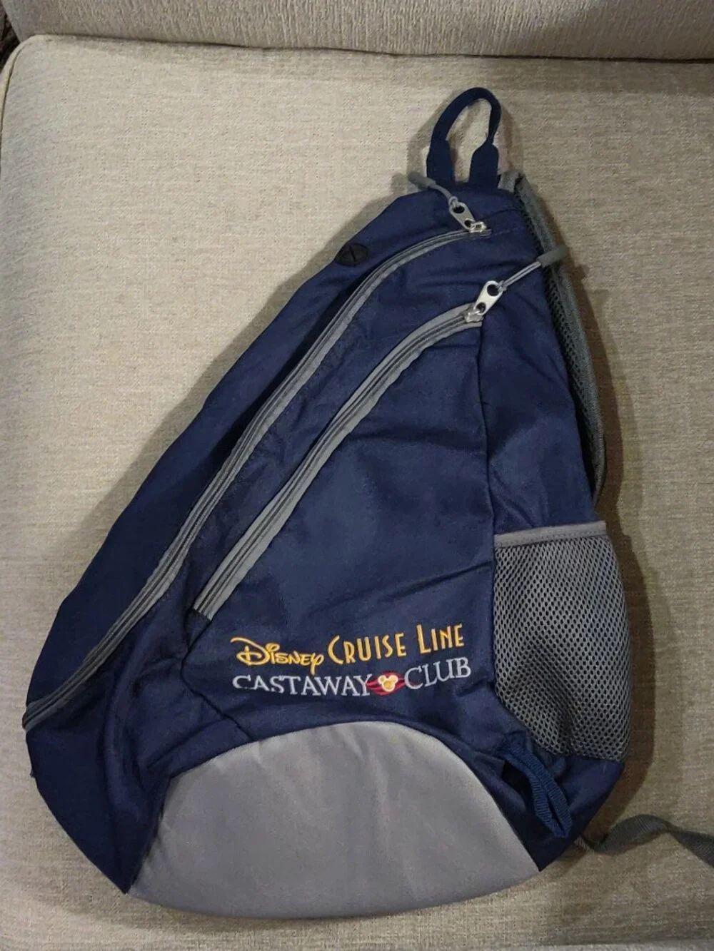 Disney Cruise Line Castaway Club Navy Blue Sling Back Pack NEW